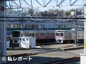 若葉台車両基地の動物園ラッピング車