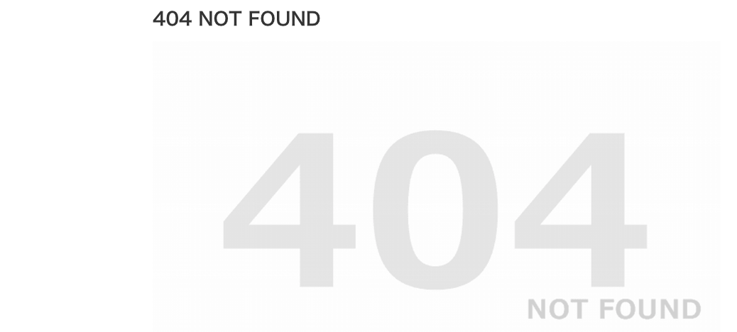 404 NOT FOUNDが発生